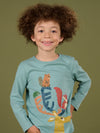 LONG SLEEVED T-SHIRT WITH FOREST ANIMALS PRINTS