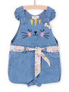 SHORT DENIM OVERALLS WITH REMOVABLE BELT