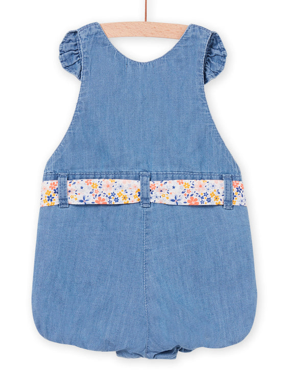 SHORT DENIM OVERALLS WITH REMOVABLE BELT