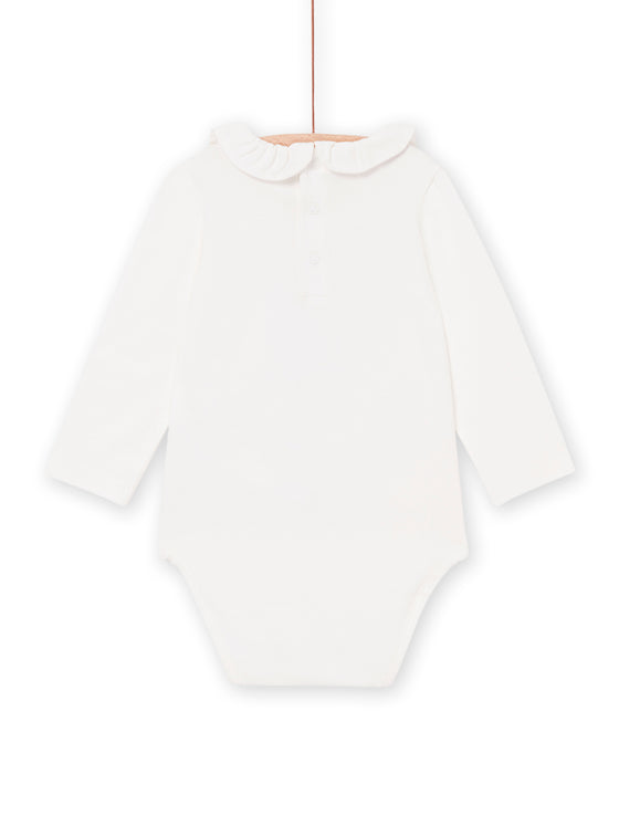 PLAIN WHITE BODYSUIT WITH GIRL MOTIF