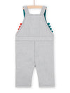 DUNGAREES WITH FINE STRIPES AND DINOSAUR ANIMATION