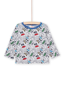  REVERSIBLE LONG SLEEVE CAR PRINT T-SHIRT