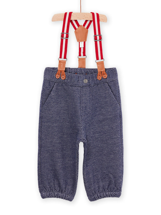 PANTS WITH REMOVABLE STRAPS NAVY