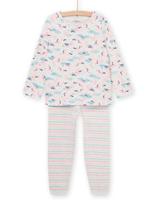  RAINBOW AND STRIPES PRINT LONG PAJAMAS