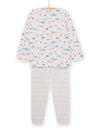 RAINBOW AND STRIPES PRINT LONG PAJAMAS