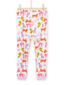  SWEATER AND PANTS PYJAMA SET WITH CATS PRINT