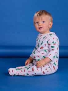  SLEEP SUIT WITH CHRISTMAS PRINT