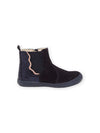 CHELSEA BOOTS IN NAVY LEATHER WITH FANCY DETAILS AT THE BACK