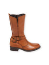 RIDER BOOTS WITH SMOOTH LEATHER STRAP