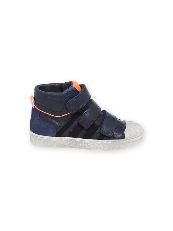 LEATHER SNEAKERS NAVY BLUE