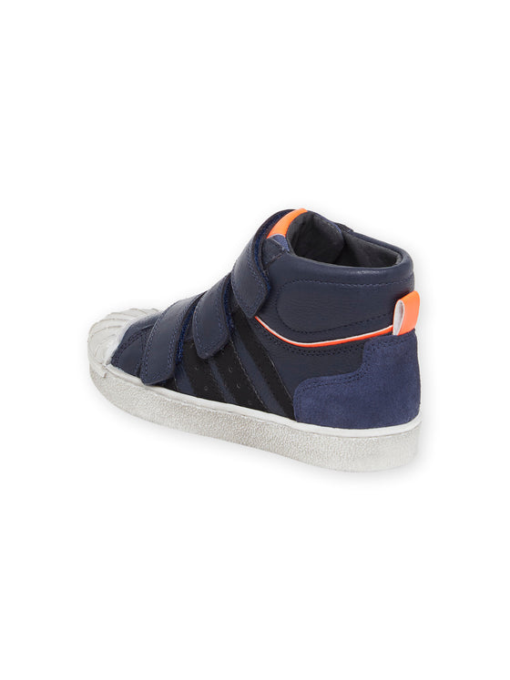 LEATHER SNEAKERS NAVY BLUE