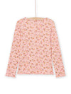 Pink Flower print t-shirt