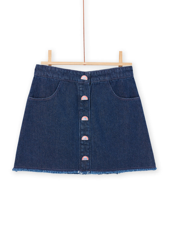 Denim skirt with buttons