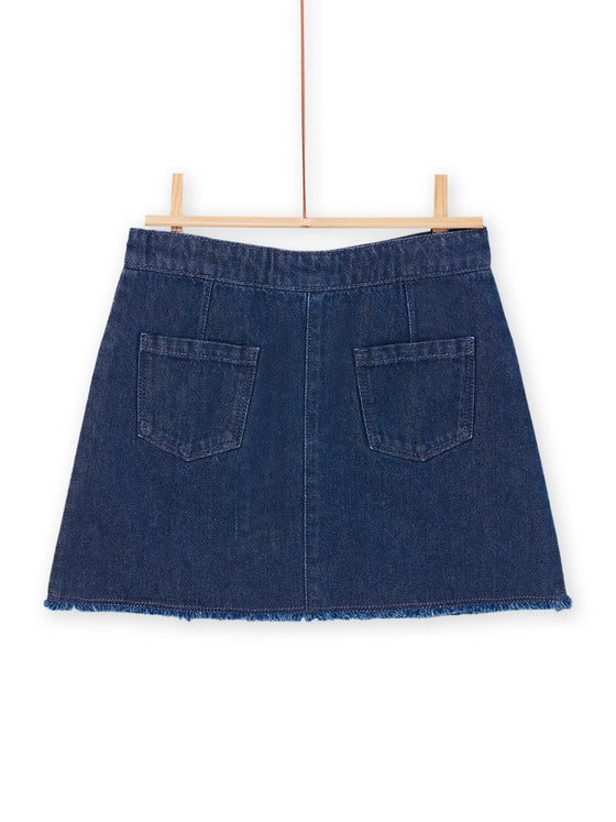 Denim skirt with buttons