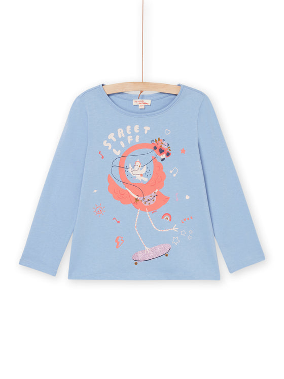 Sequined t-shirt with flamingo