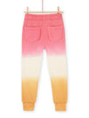 Pink. white and orange jogging pants