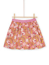 Reversible terracotta skirt with flower