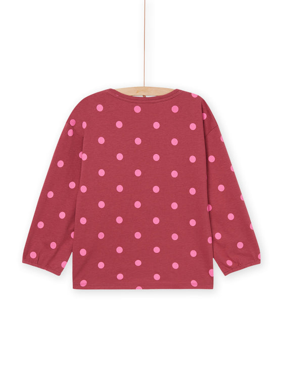 Butterfly and polka dot print t-shirt