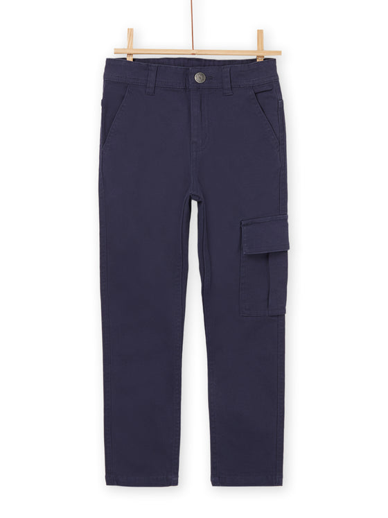 Plain pants with a side pocket