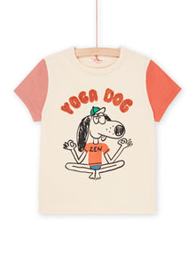  Off white t-shirt yoga dog SS