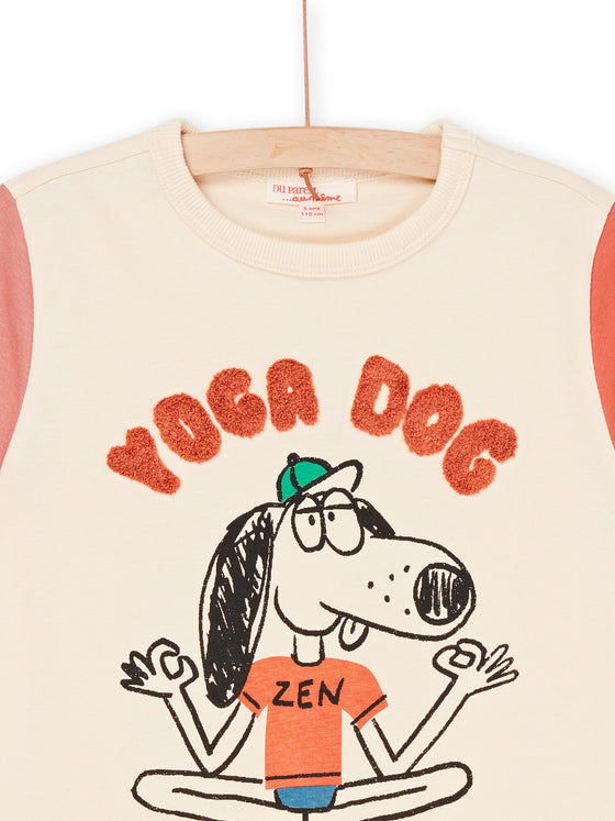 Off white t-shirt yoga dog SS