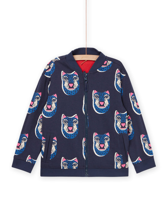 Navy cardigan wolf