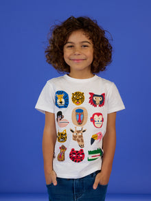  White t-shirt with small animals SS