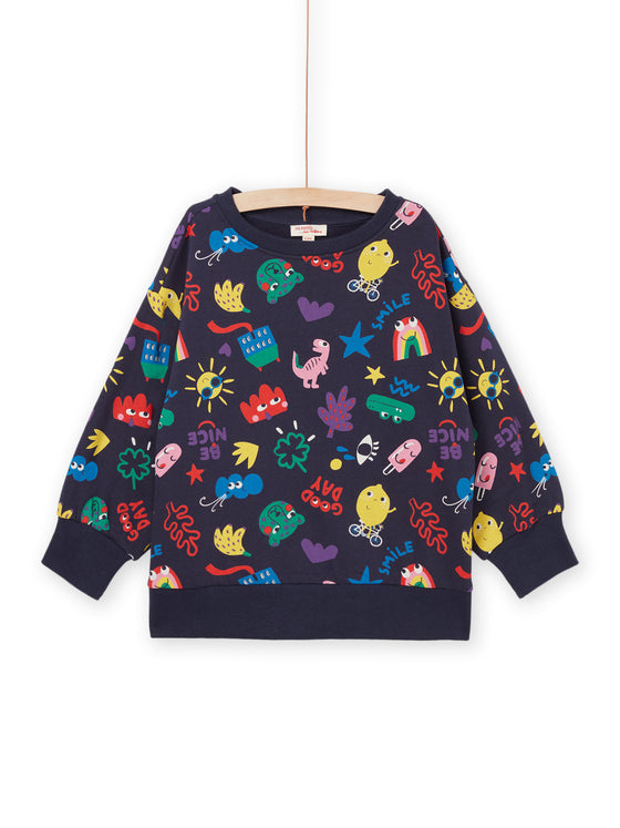 Fancy print sweatshirt mixed