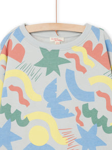  Geometric print sweatshirt mixed