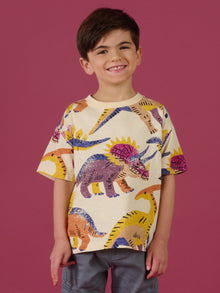  Dinosaur print T-shirt