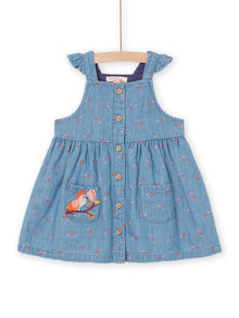  Denim dress with flowers