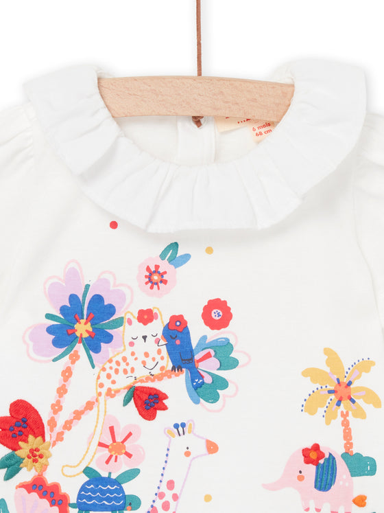 White baby blouse with collar