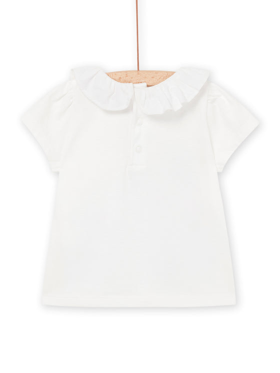 White baby blouse with collar