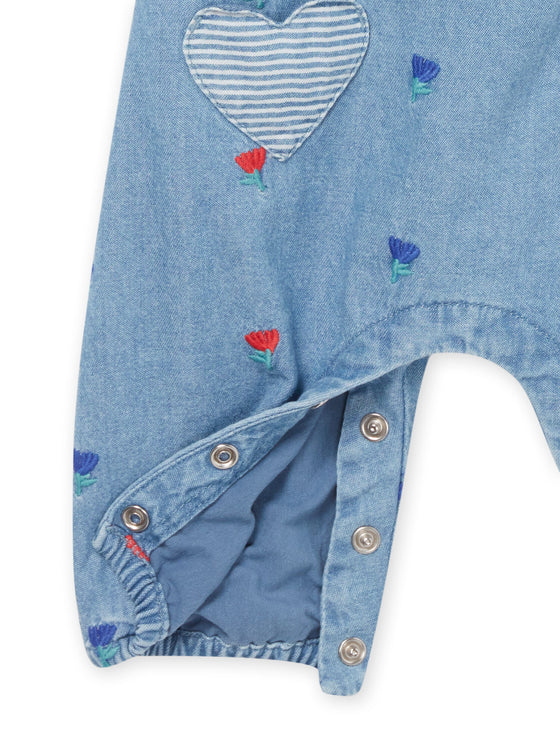 Dungaress with small flowers