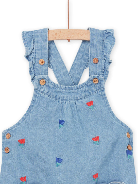 Dungaress with small flowers