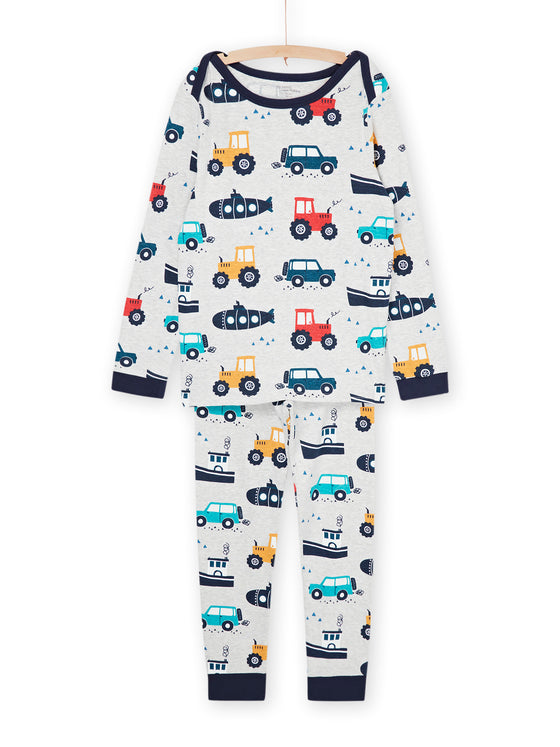 Gray pyjamas with tractors