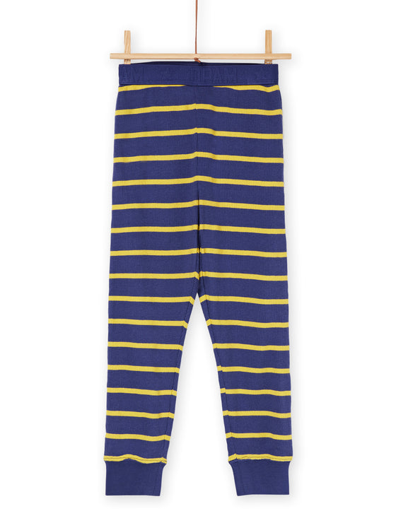 Blue and yellow pyjamas with rocket