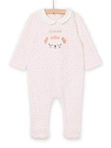  Polka dot print sleep suit