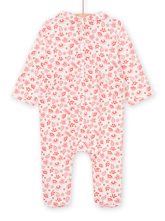 Sleep suit with flower