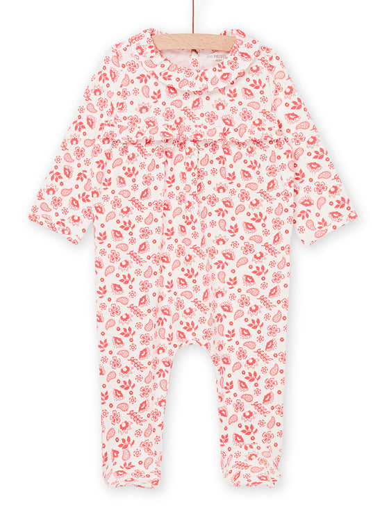 Sleep suit with flower