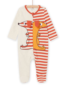  Sleep suit orange stripes