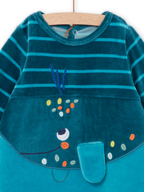 Sleep suit with whale animation