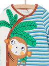 Monkey Stripe Print Sleep Suit