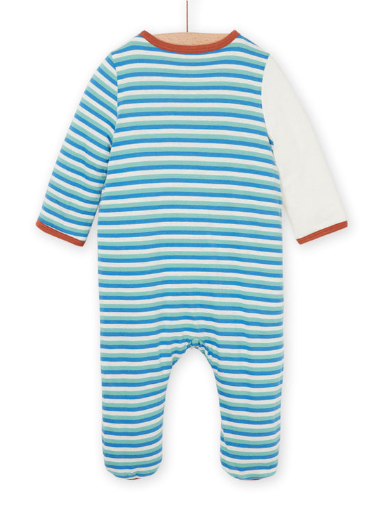 Monkey Stripe Print Sleep Suit