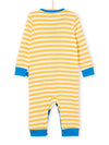 Yellow Stripe sleep suit with dinosaur